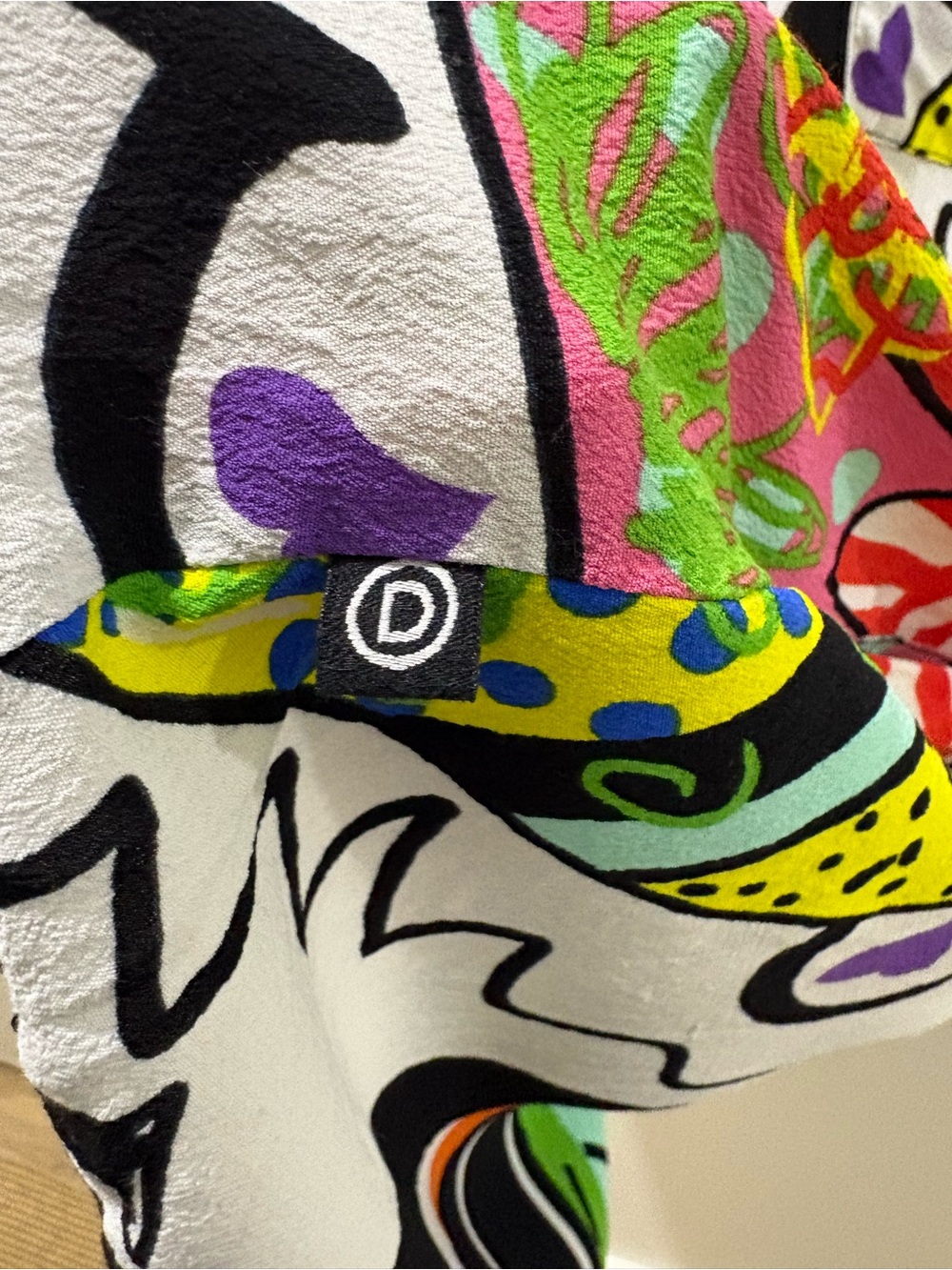 SOLD 🌟 DESIGUAL | Multicolor Graphic Button-Up Shirt Dress - Picture 8 of 10